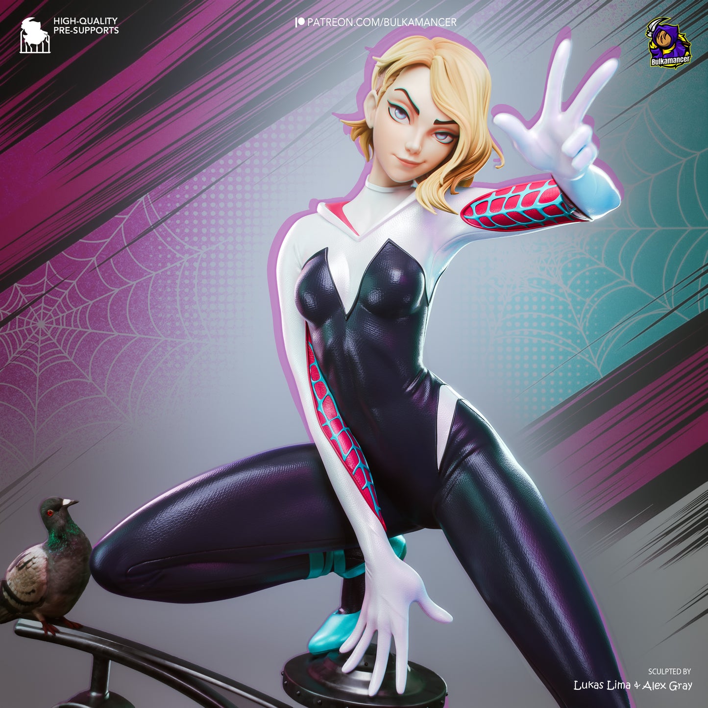 White Spider Heroine | Handcrafted Figure