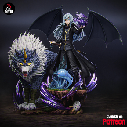 Slime King & Shadow Wolf | Handcrafted Figure