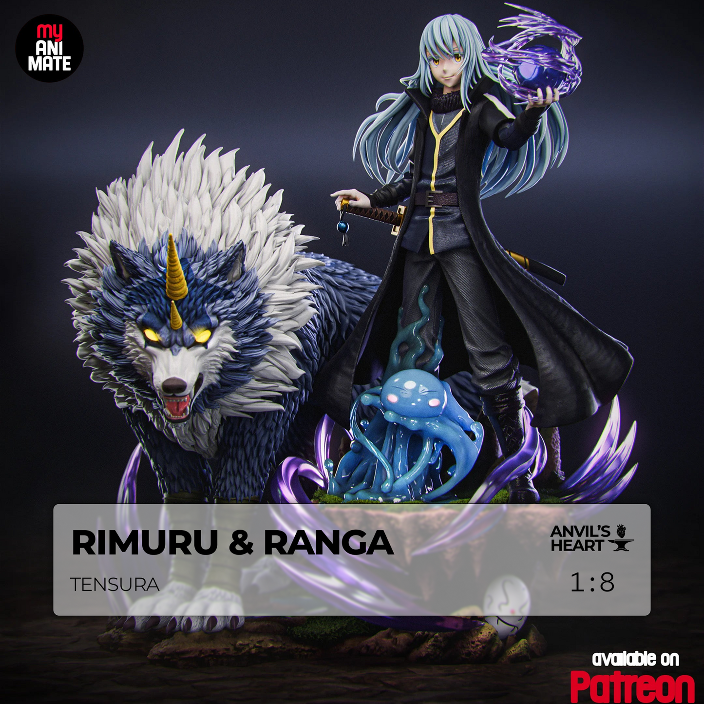 Slime King & Shadow Wolf | Handcrafted Figure