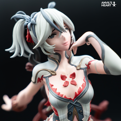 Crimson Blossom Maiden | Handcrafted Figure