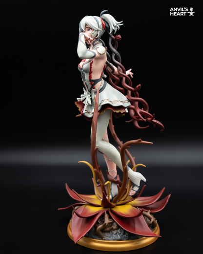 Crimson Blossom Maiden | Handcrafted Figure