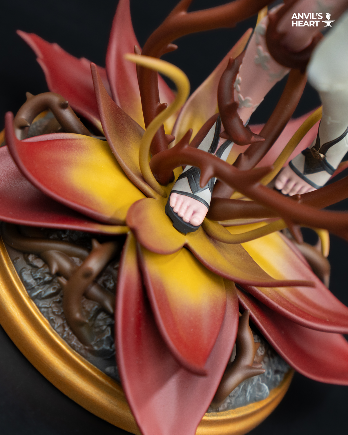 Crimson Blossom Maiden | Handcrafted Figure