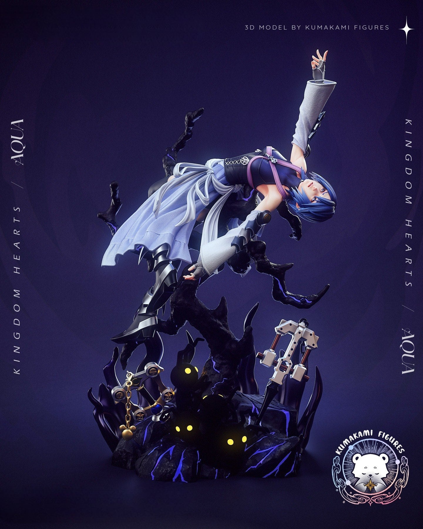 Blue Keyblade Mistress | Handcrafted Figure