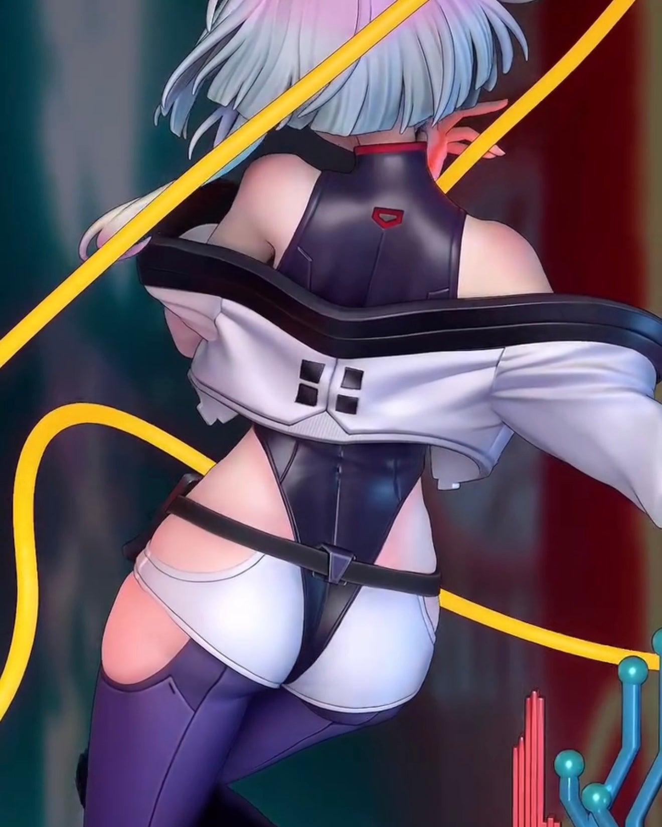 Neon Hacker Girl | Handcrafted Figure