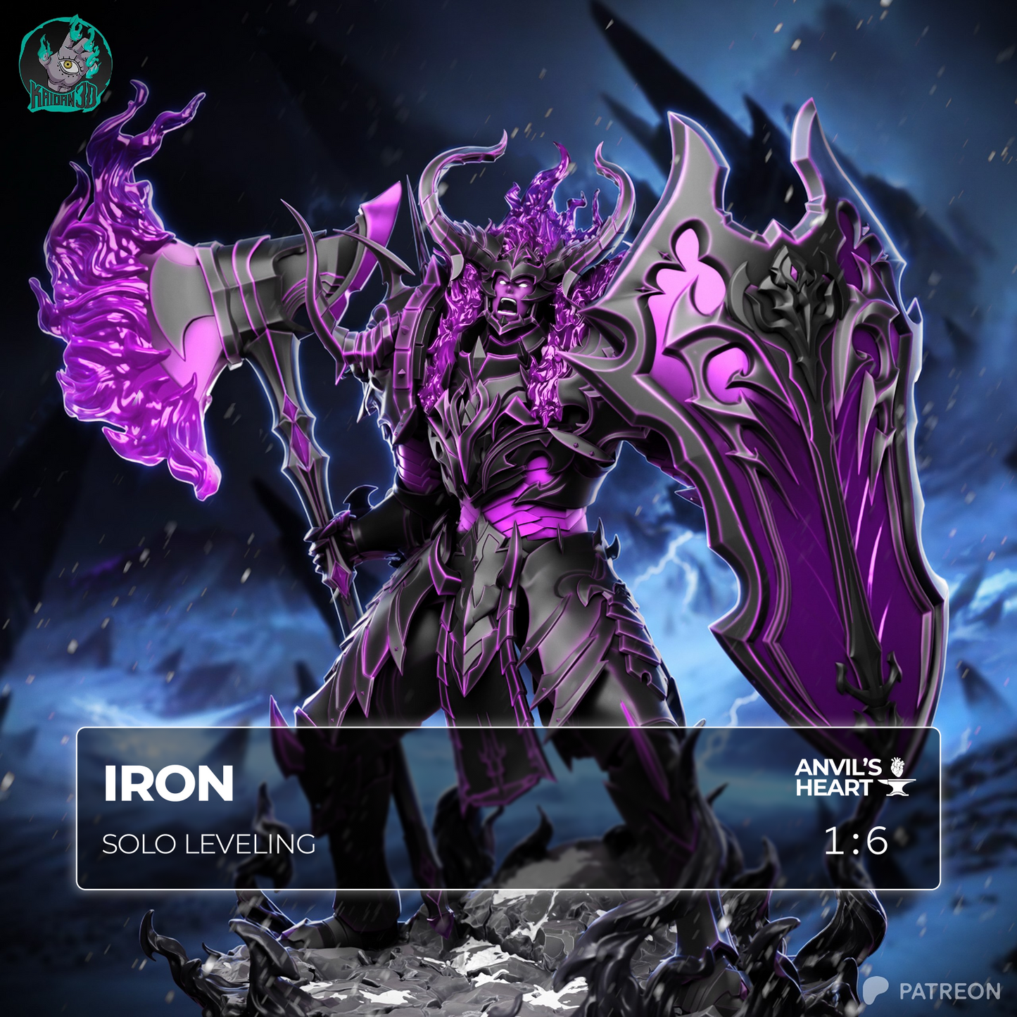 Shadow Iron Knight | Handcrafted Figure