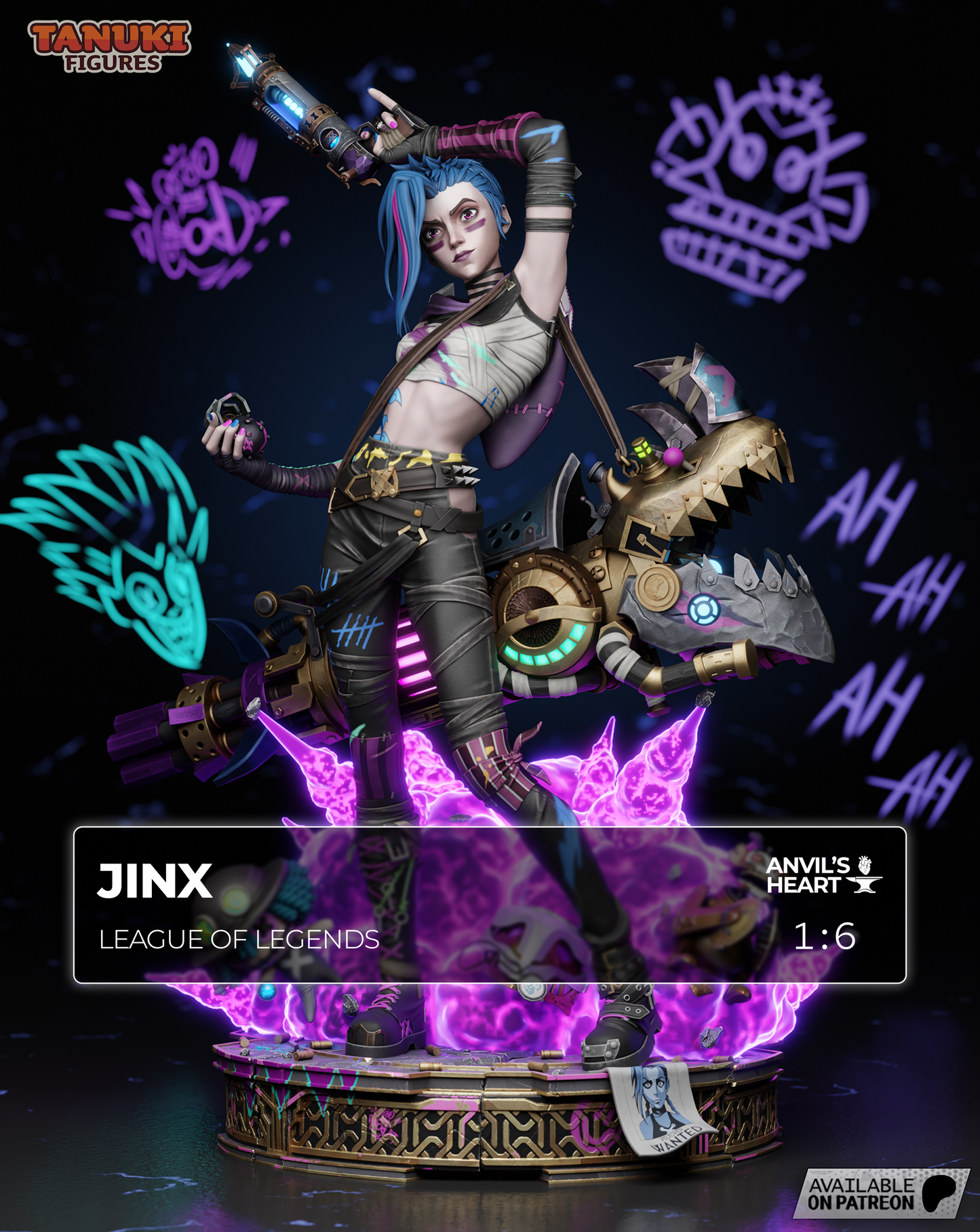 Jinx | League of Legends | Handcrafted Figure