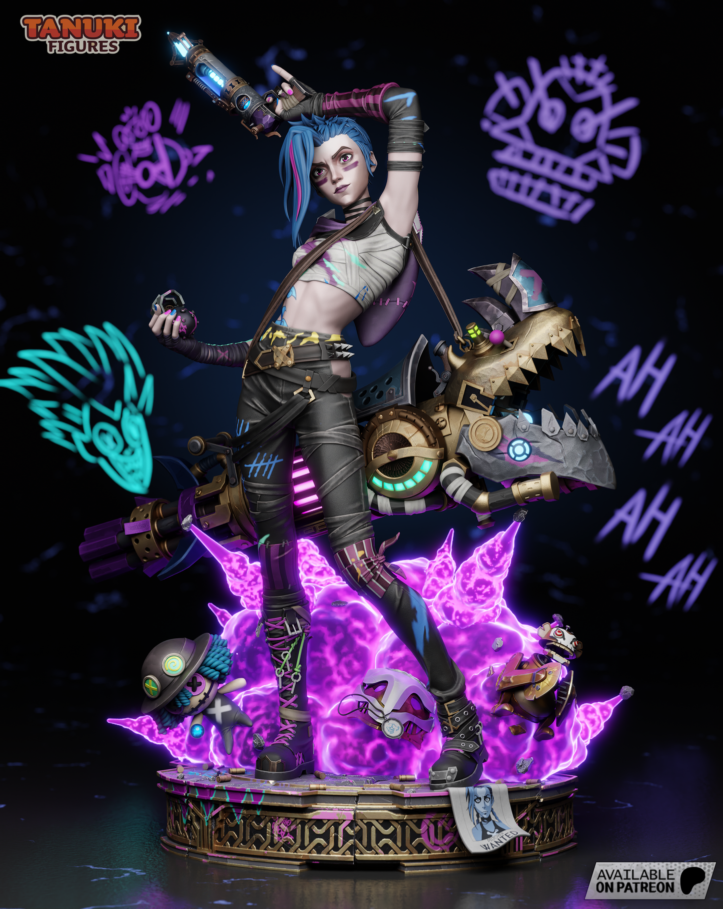 Jinx | League of Legends | Handcrafted Figure