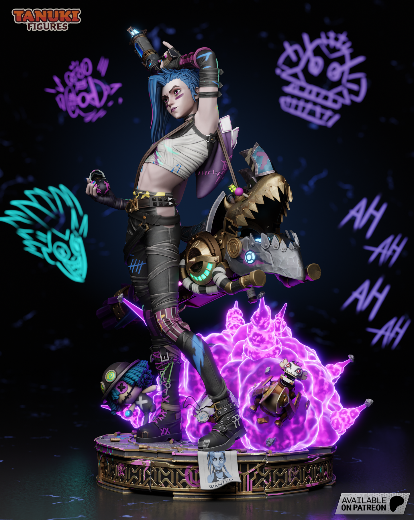 Jinx | League of Legends | Handcrafted Figure