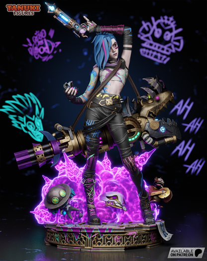 Jinx | League of Legends | Handcrafted Figure