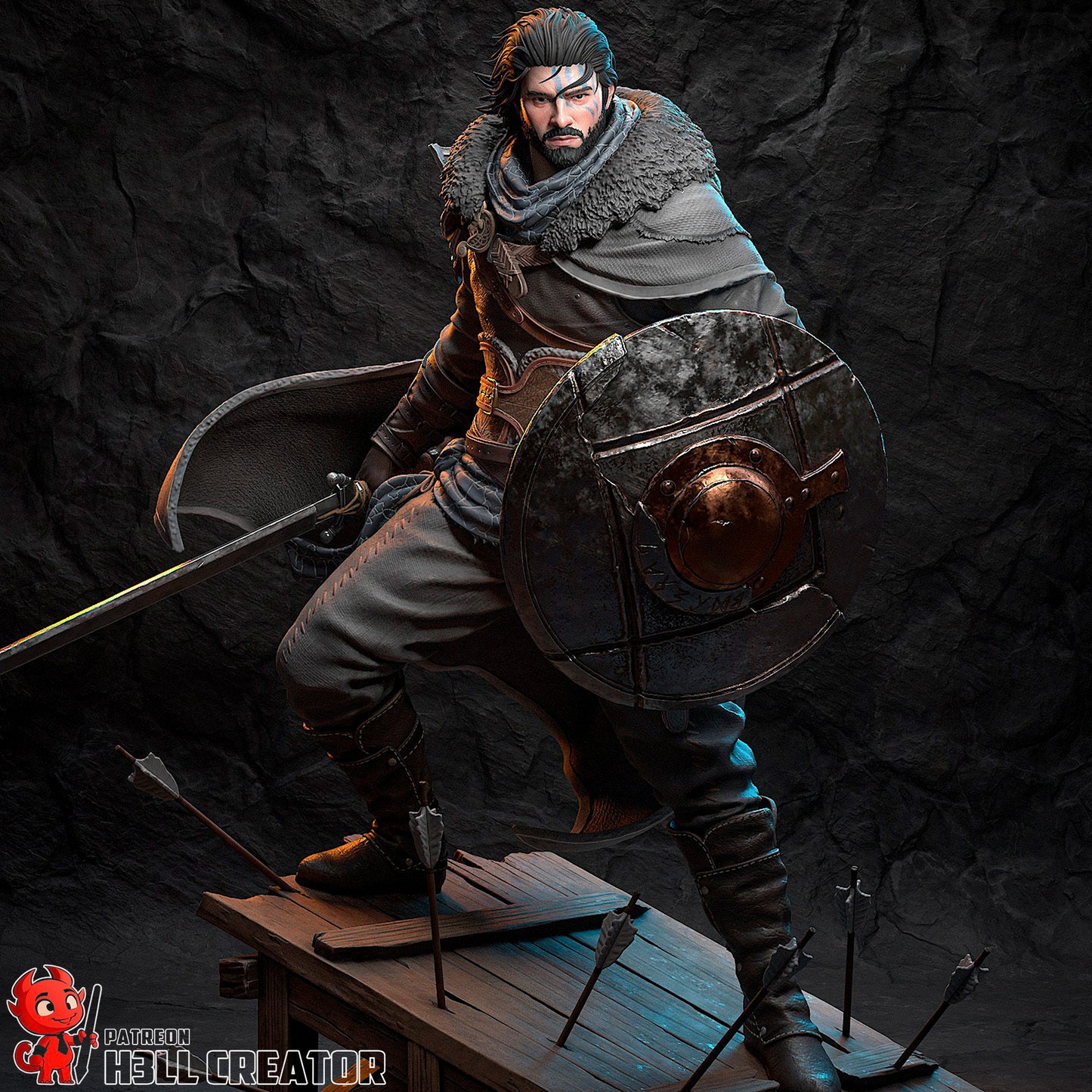 Desert Mercenary Captain | Handcrafted Figure