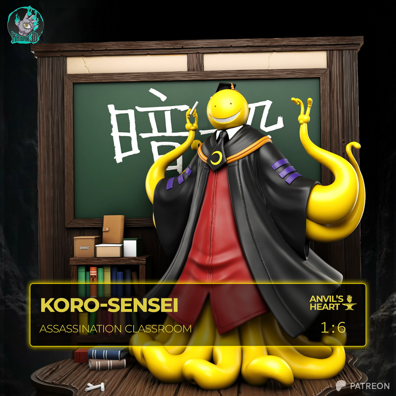 Yellow Tentacle Teacher | Handcrafted Figure