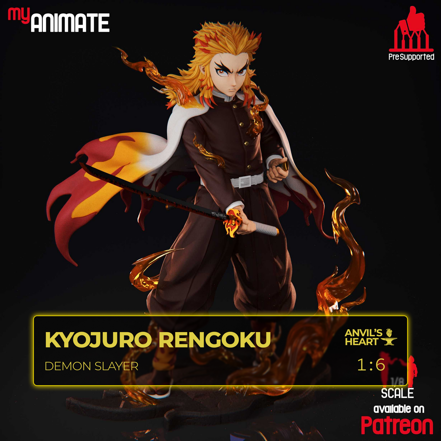 Kyojuro Rengoku | Demon Slayer | Handcrafted Figure