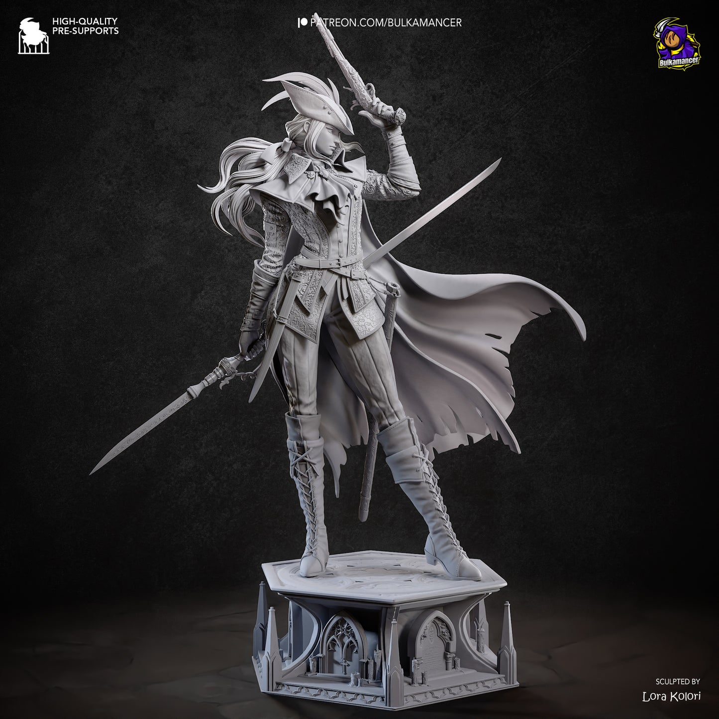 Crimson Huntress | Handcrafted Figure
