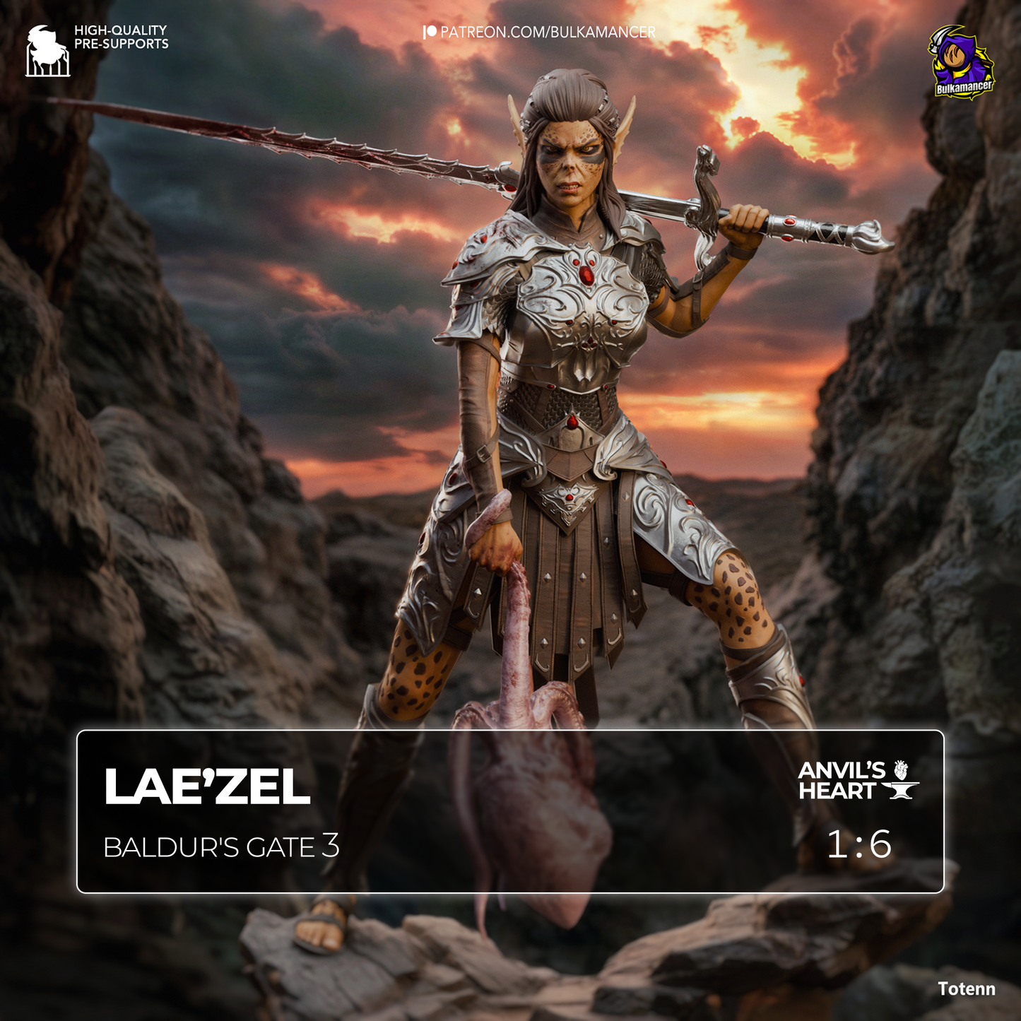 Lae’zel | Baldur's Gate 3 | Handcrafted Figure