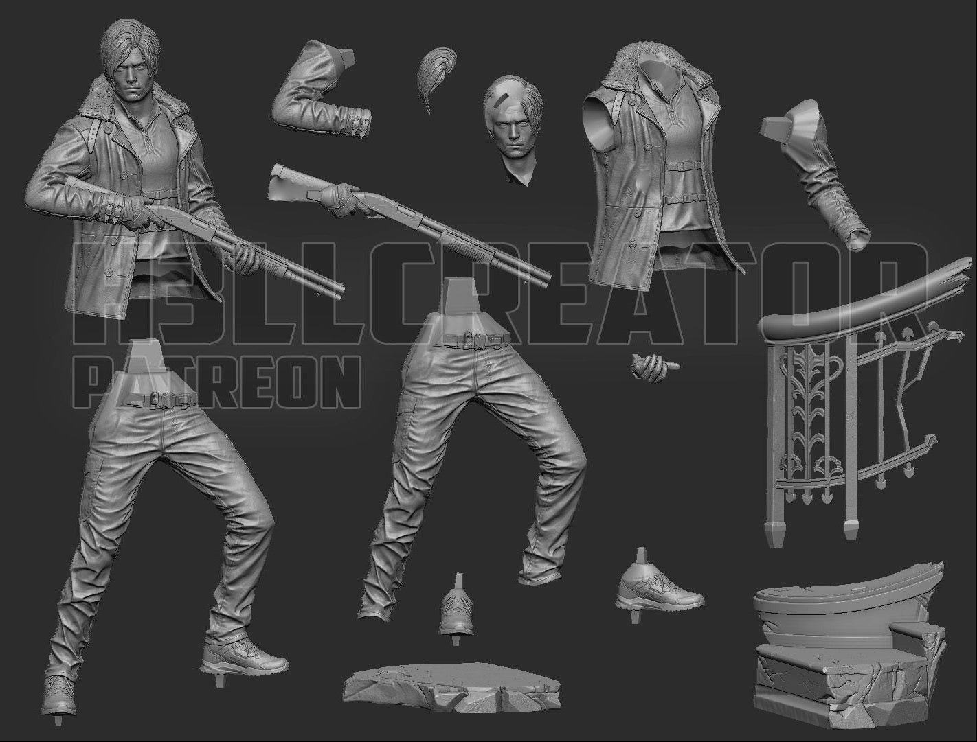 Leon and Grace | Survival Horror Game | Handcrafted Figure