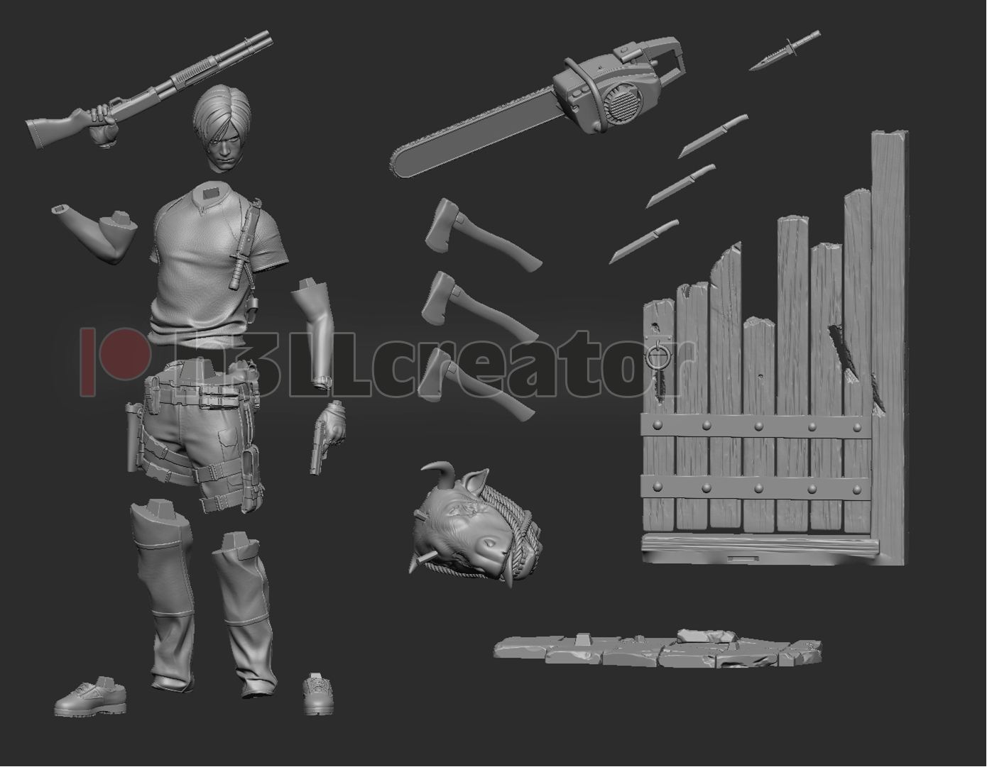 Kennedy | Survival Horror Game | Handcrafted Figure