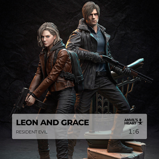 Leon and Grace | Survival Horror Game | Handcrafted Figure