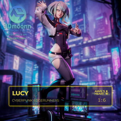 Neon Hacker Girl | Handcrafted Figure