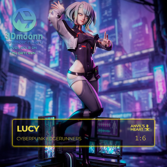 Neon Hacker Girl | Handcrafted Figure