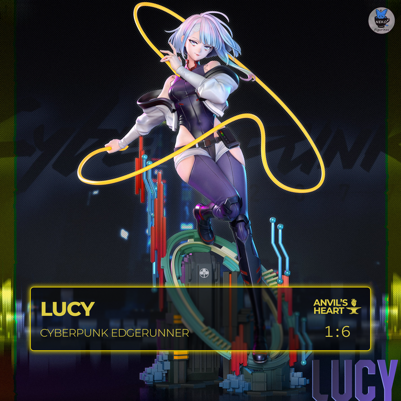 Neon Hacker Girl | Handcrafted Figure