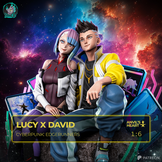 Lucy x David | Cyberpunk: Edgerunners | Handcrafted Figure