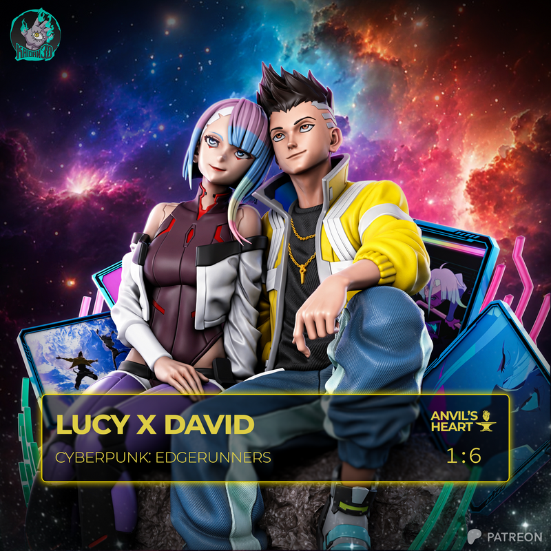 Neon Outlaw Duo | Handcrafted Figure