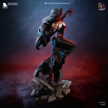 Crimson Femme Fatale | Handcrafted Figure