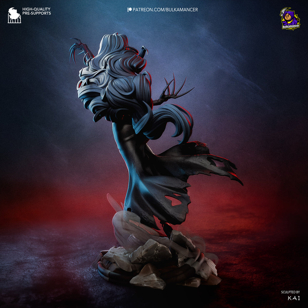 Crimson Femme Fatale | Handcrafted Figure