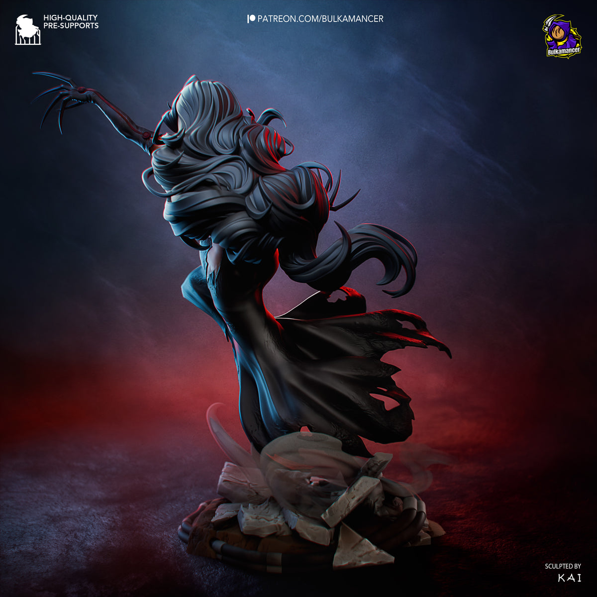 Crimson Femme Fatale | Handcrafted Figure