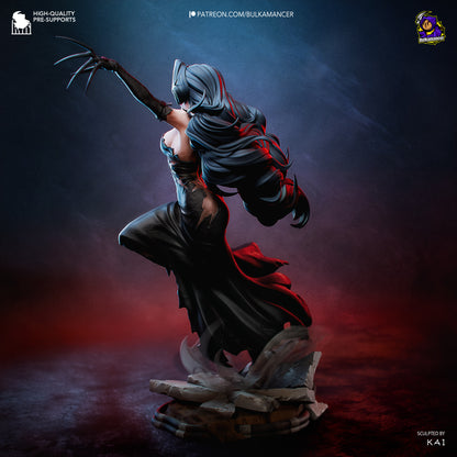 Crimson Femme Fatale | Handcrafted Figure