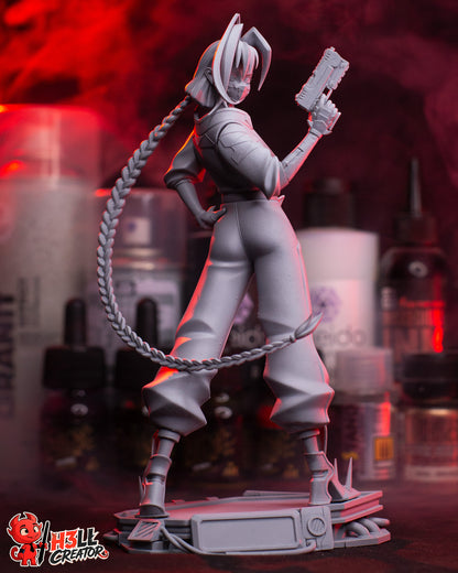 Neon Blade Mercenary | Handcrafted Figure