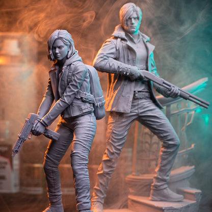 Leon and Grace | Survival Horror Game | Handcrafted Figure