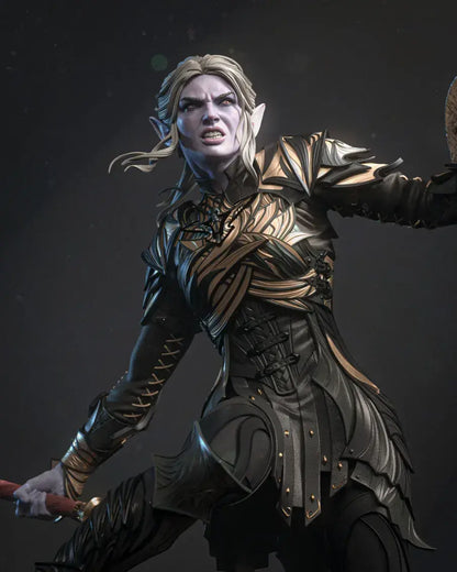 Dark Elf Paladin | Handcrafted Figure