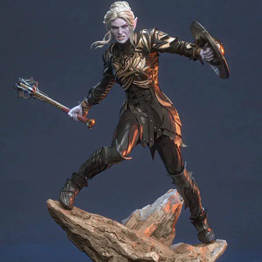 Dark Elf Paladin | Handcrafted Figure