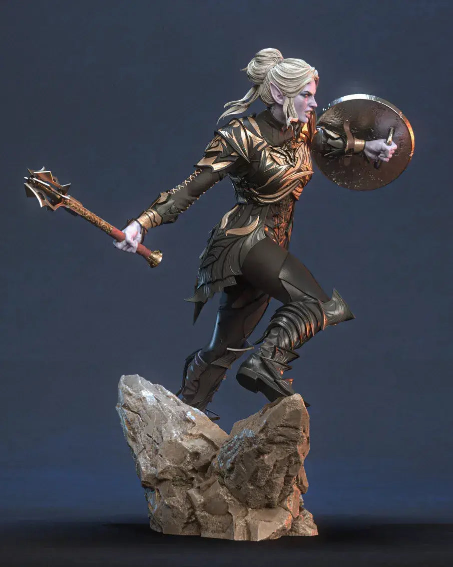 Dark Elf Paladin | Handcrafted Figure
