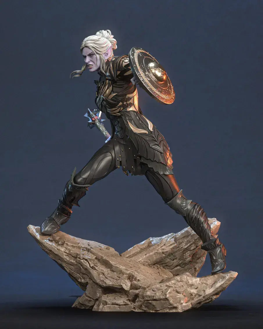 Dark Elf Paladin | Handcrafted Figure