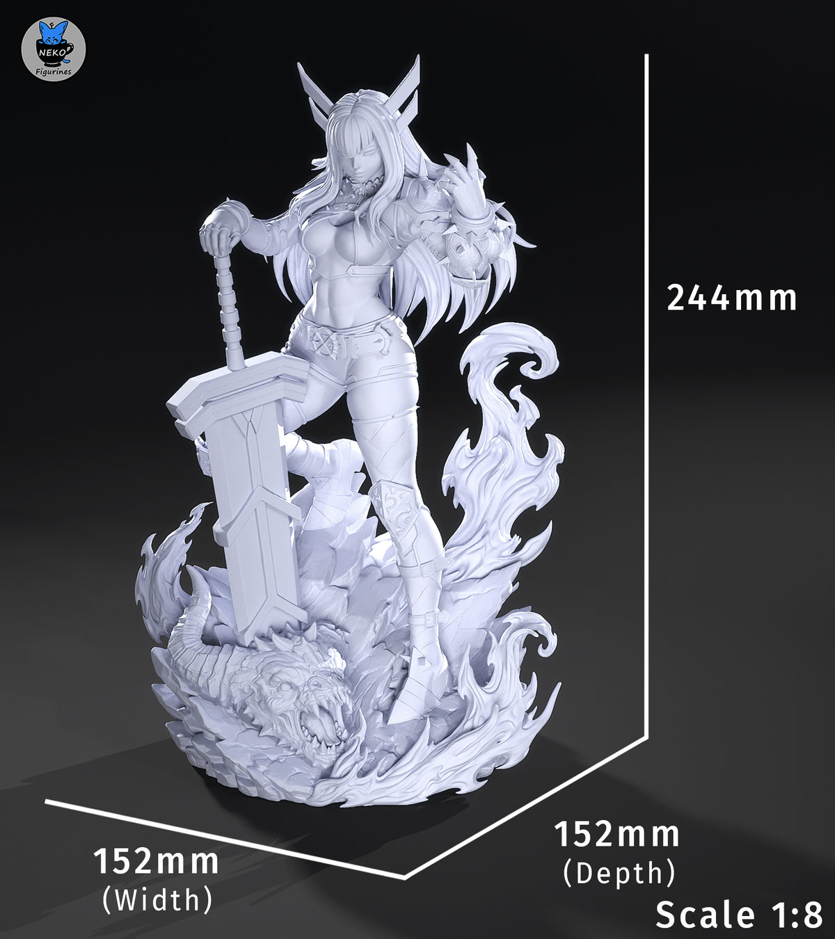 Arcane Sword Maiden | Handcrafted Figure