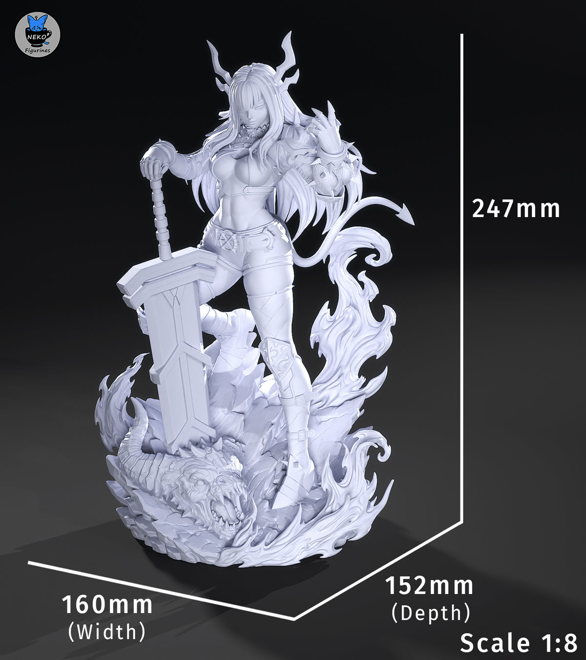 Arcane Sword Maiden | Handcrafted Figure
