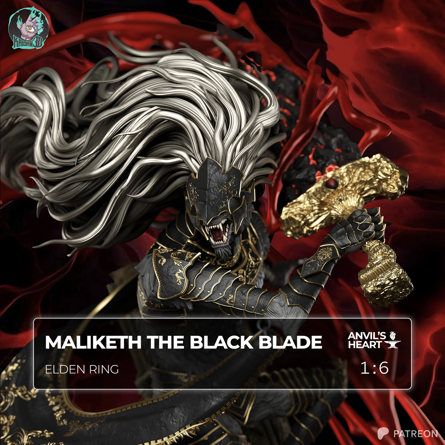 Maliketh The Black Blade | Elden Ring | Handcrafted Figure