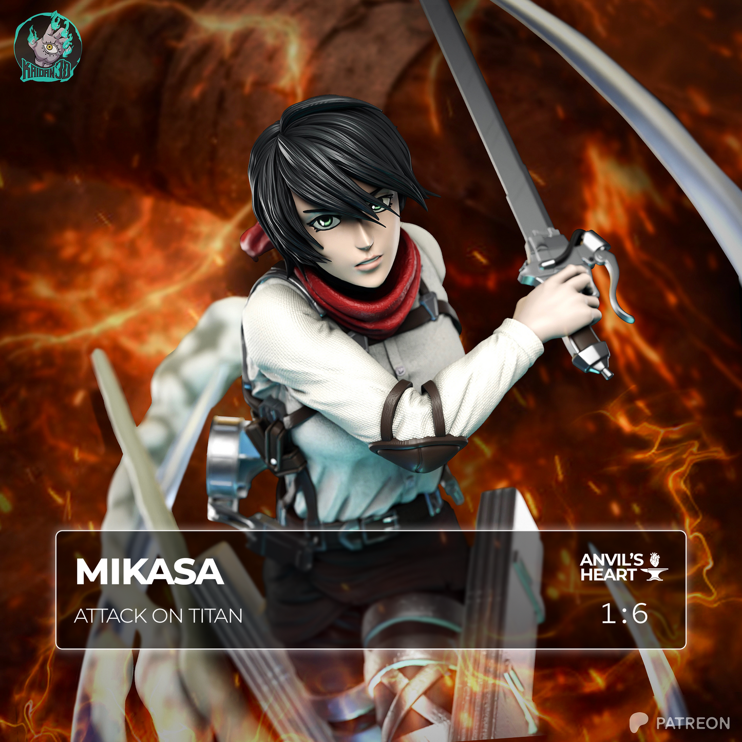 Mikasa | Attack on Titan | Handcrafted Figure