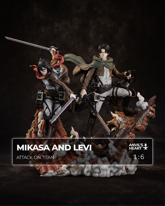 Mikasa and Levi | Attack on Titan | Handcrafted Figure