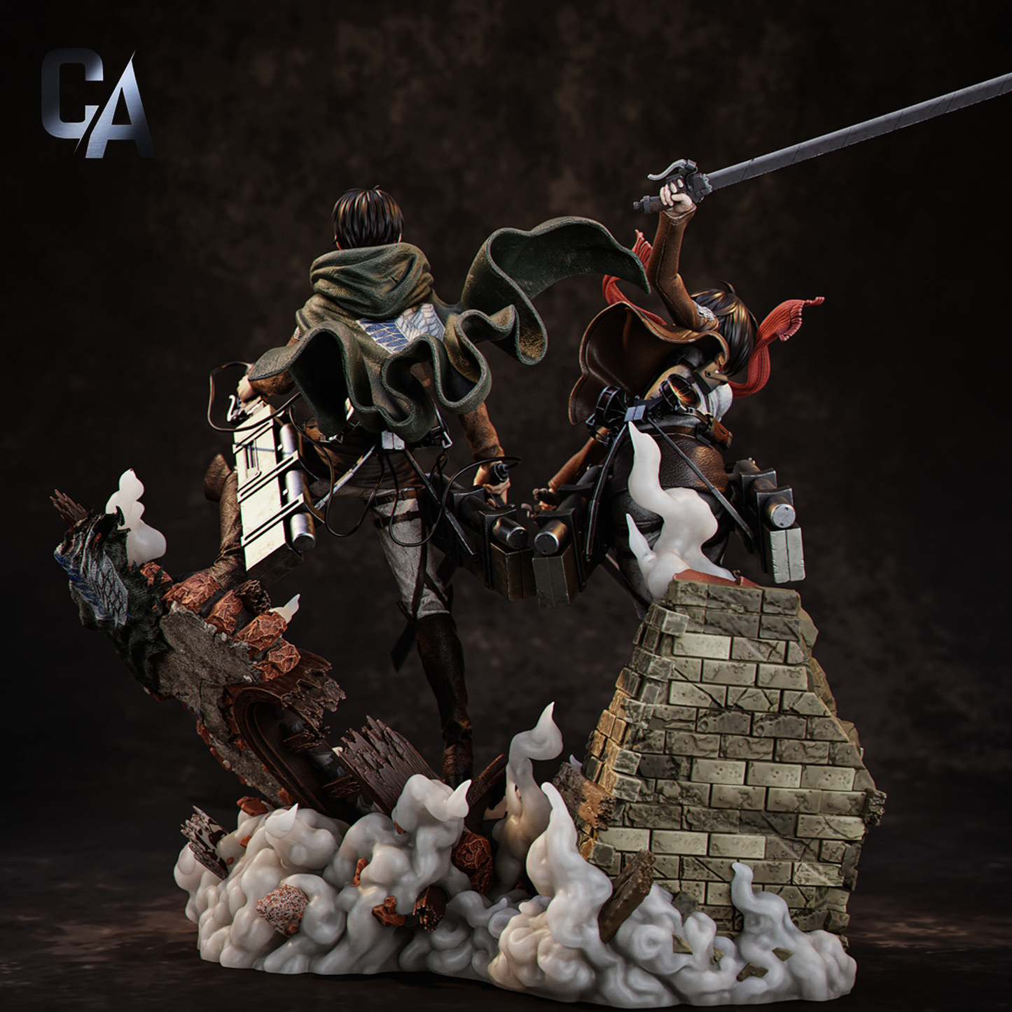 Mikasa and Levi | Attack on Titan | Handcrafted Figure