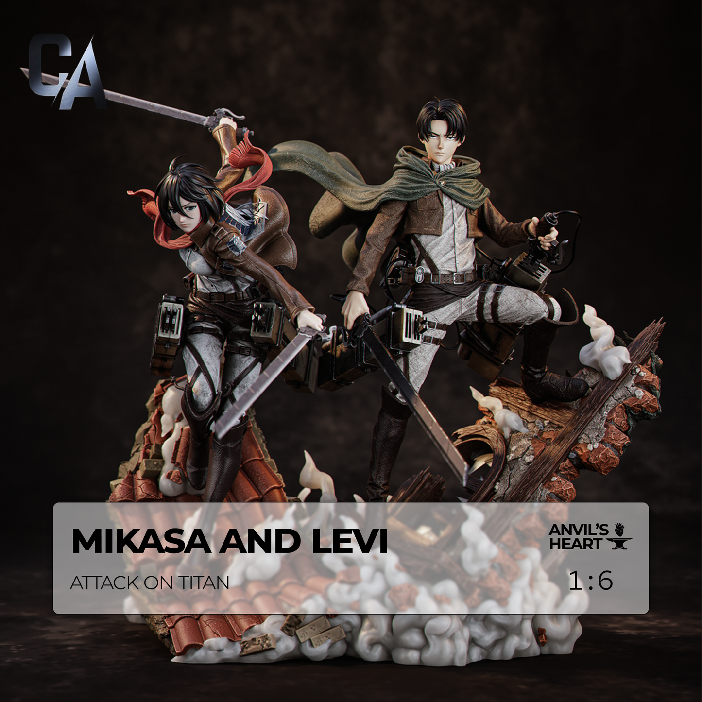 Mikasa and Levi | Attack on Titan | Handcrafted Figure