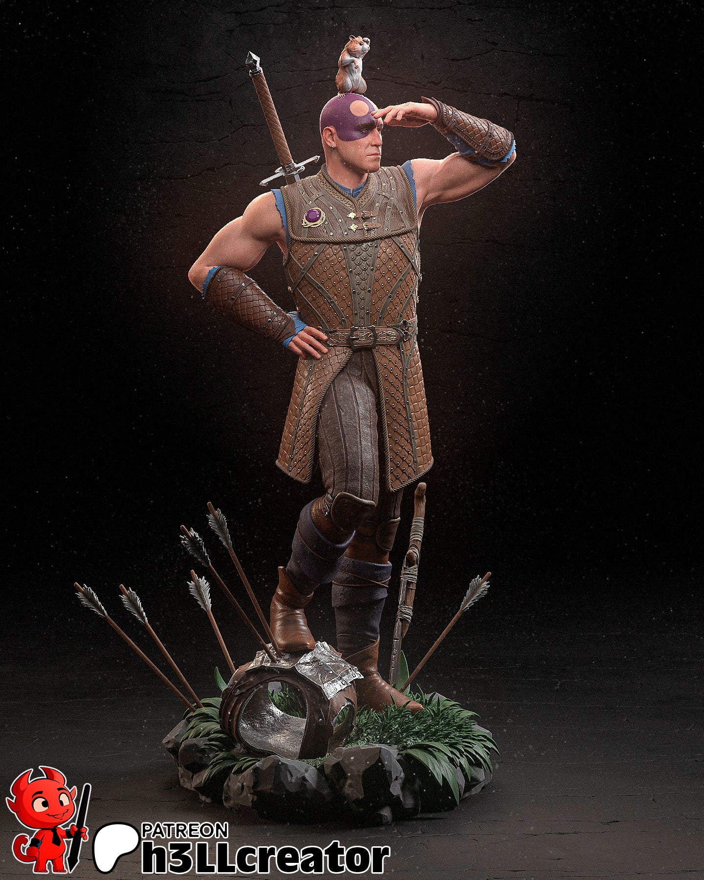 Minsc and Boo | Baldur's Gate 3 | Handcrafted Figure