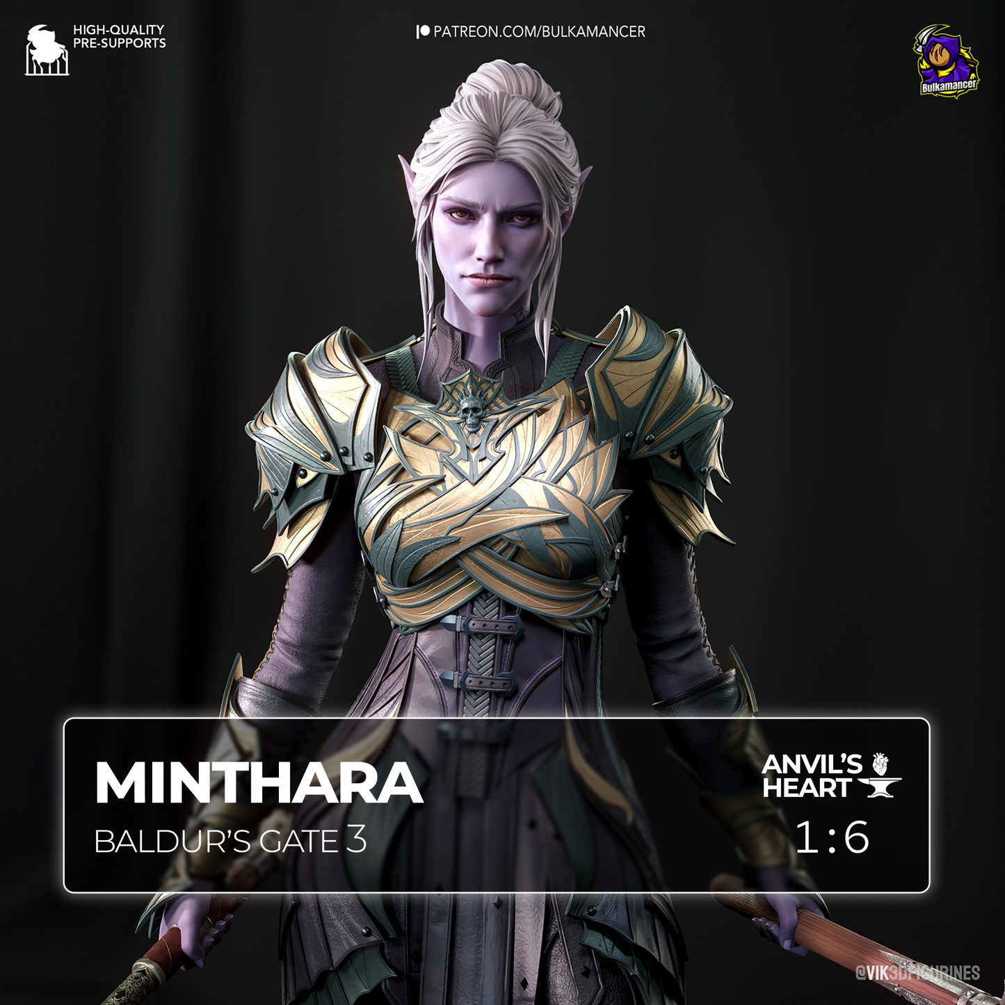 Minthara | Baldur’s Gate 3 | Handcrafted Figure