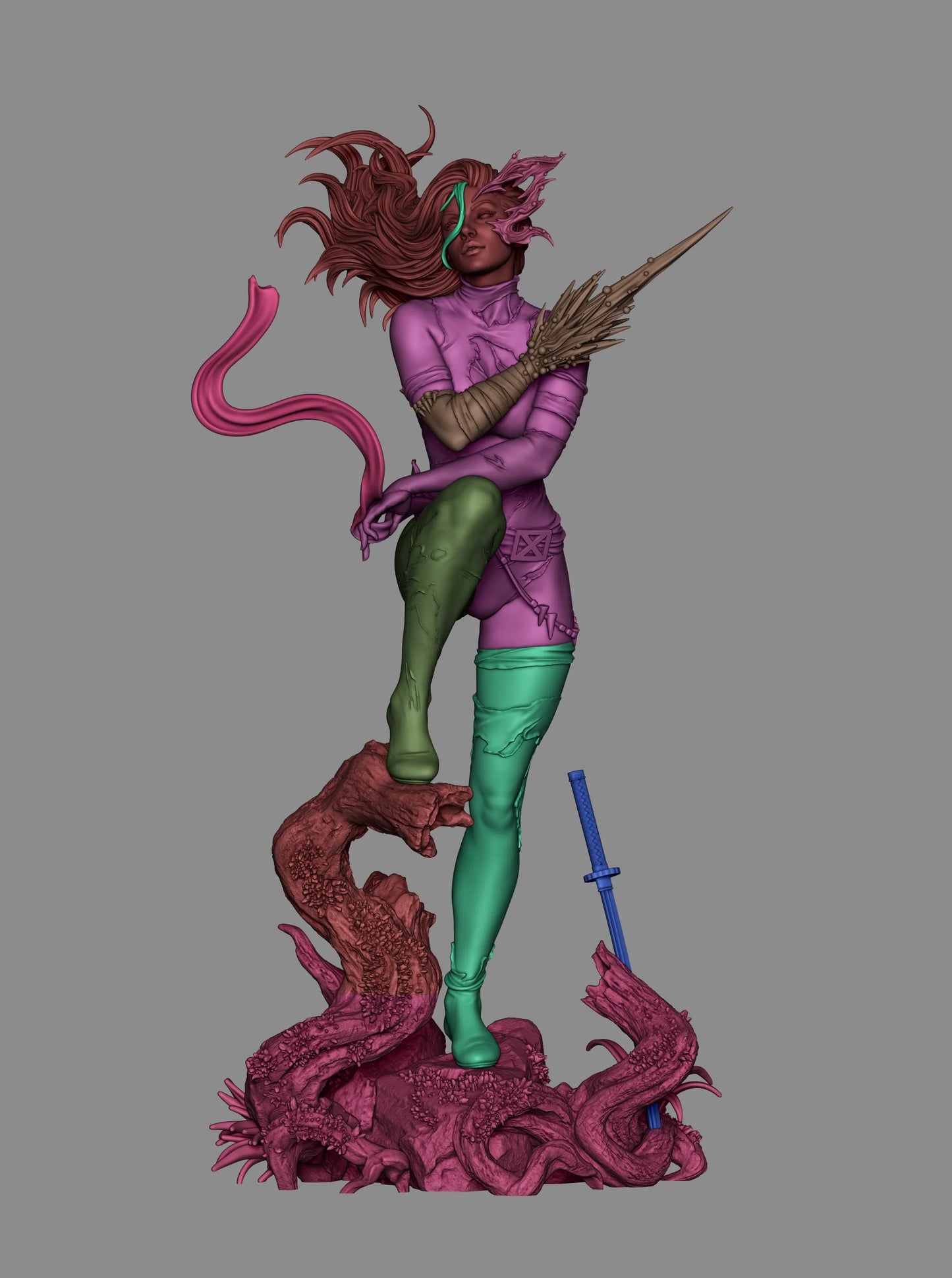 Psychic Blade Warrior | Handcrafted Figure