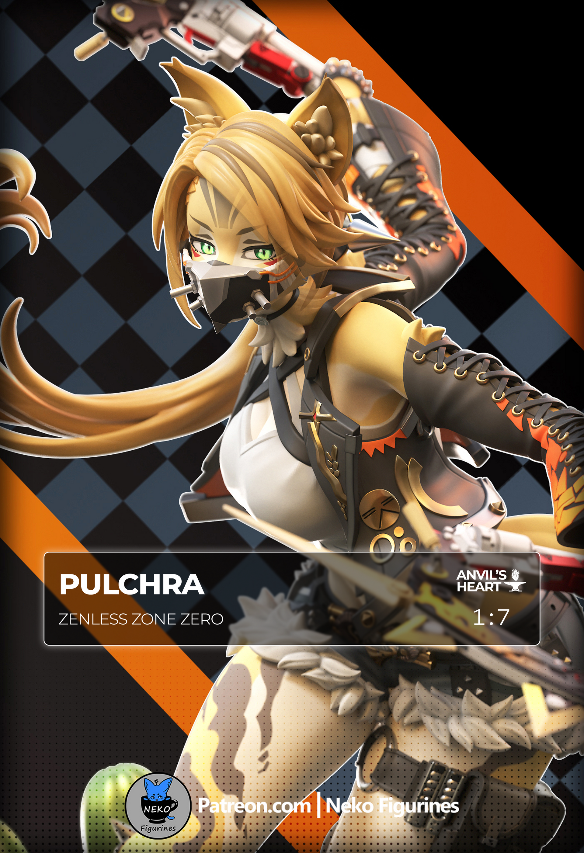Feline Mercenary | Handcrafted Figure – Anvil's Heart