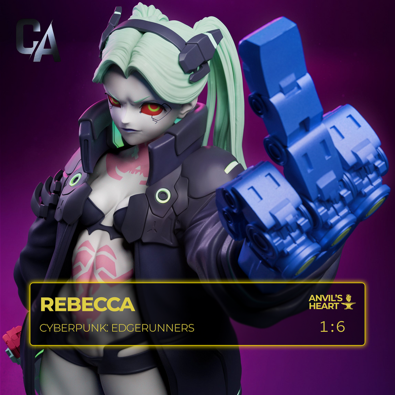 Neon Trigger Girl | Handcrafted Figure