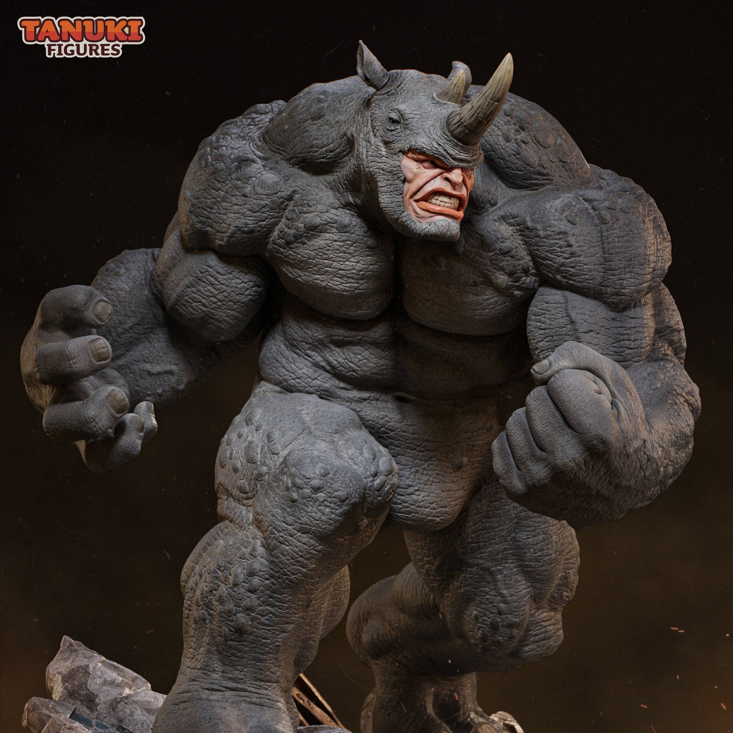 Rampage Rhino | Handcrafted Figure