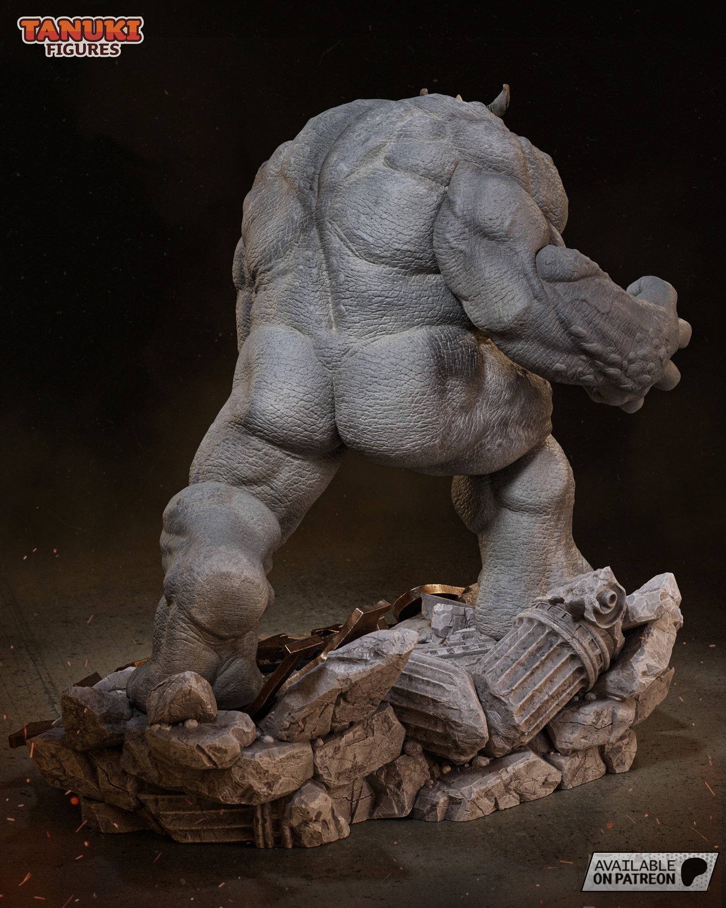Rampage Rhino | Handcrafted Figure